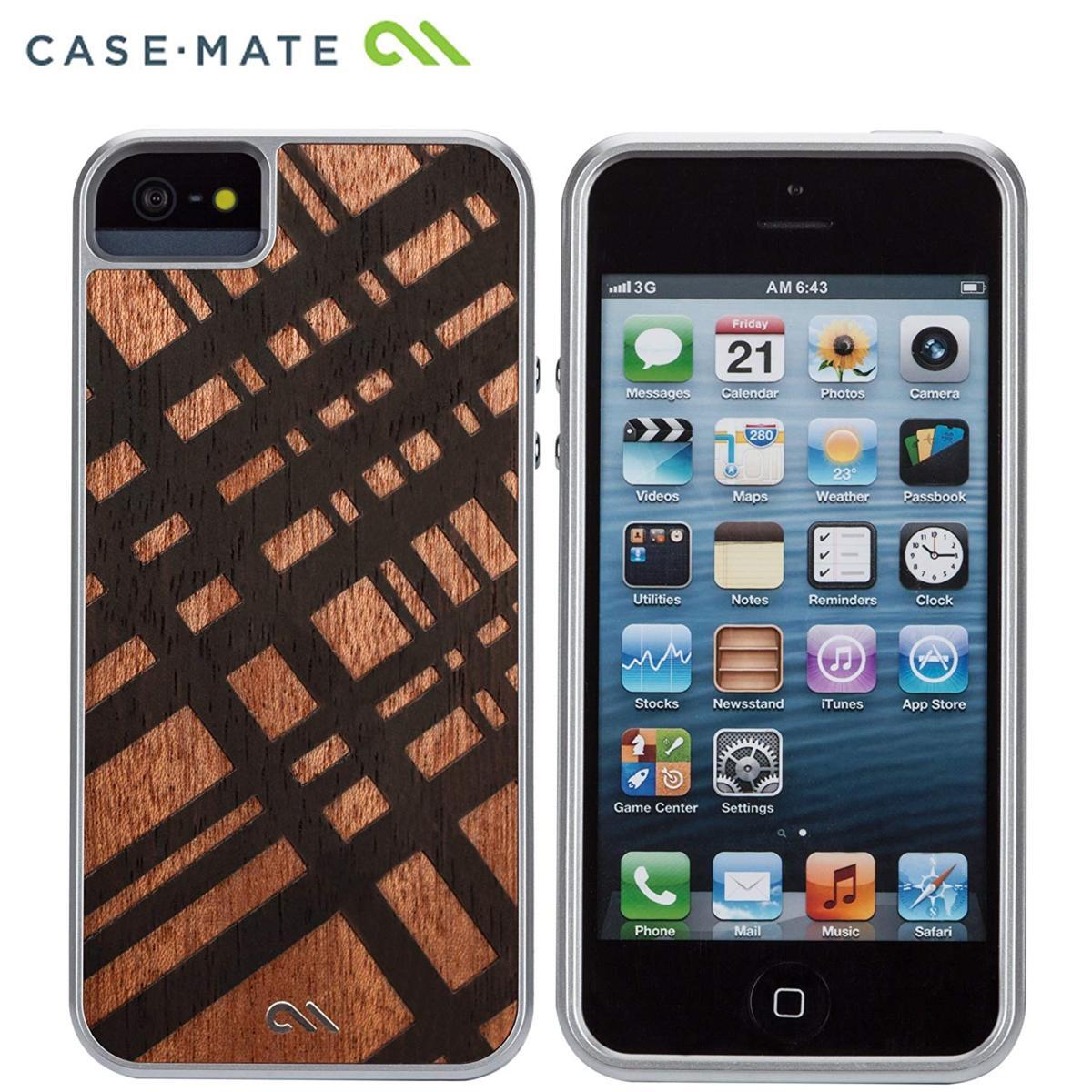 即決・送料込)【天然木使用】Case-Mate iPhoneSE(第一世代,2016)/5s/5 クラフテッド ウッズ ケース カーブ マホガニー拍卖