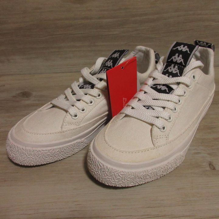 KAPPA 22.5cm★訳あり カッパ フェニックス BANDA バルカナイズ カジュアル スニーカー 靴 シューズ 白 ホワイト 未使用 メンズ レディース拍卖