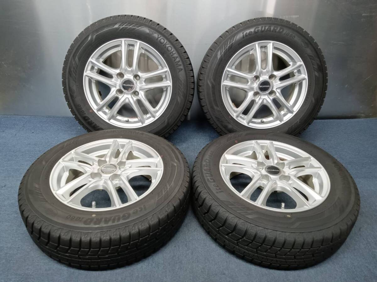 ★8-8.5分山★21年製★ ヨコハマiceGUARD iG60 175/70R14 社外ホイール 14×5.5J +40 4H-100 4本セット スタッドレス C443拍卖