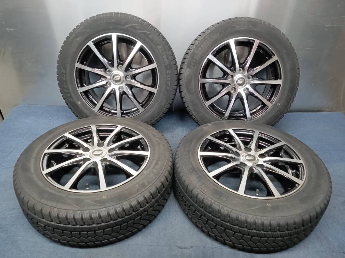 ★8分山★22年製★ HIFLY Win-turi 212 205/60R16 社外ホイール 16×6.5J +53 5H-114.3 4本セット スタッドレス ノア・ヴォクシー等 C513拍卖