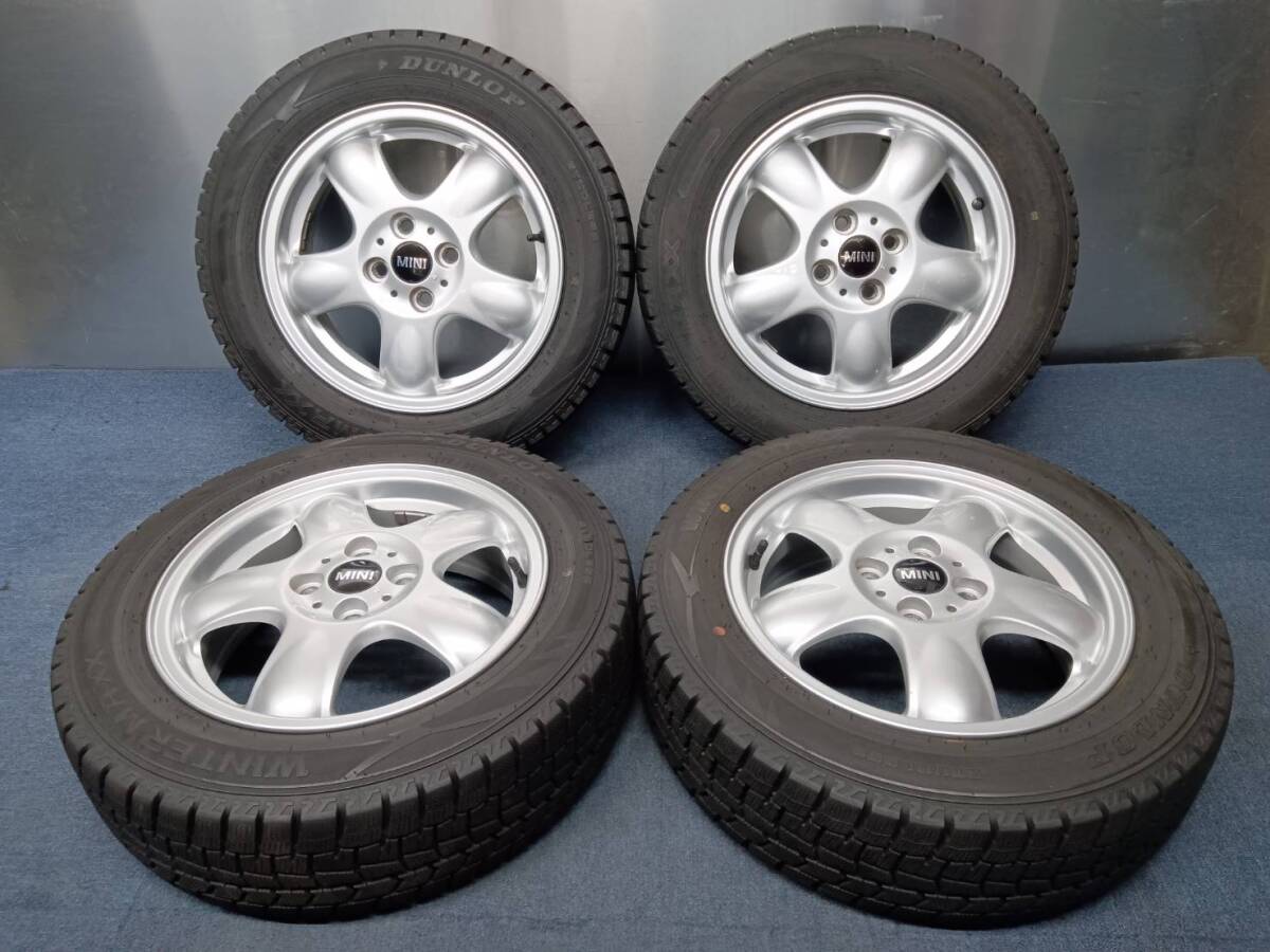 ★8分山★21.24年製★ ダンロップWINTER MAXX WM02 175/65R15 BMW MINI純正ホイール 15×5.5J +45 4H-100 4本セット スタッドレス C584拍卖