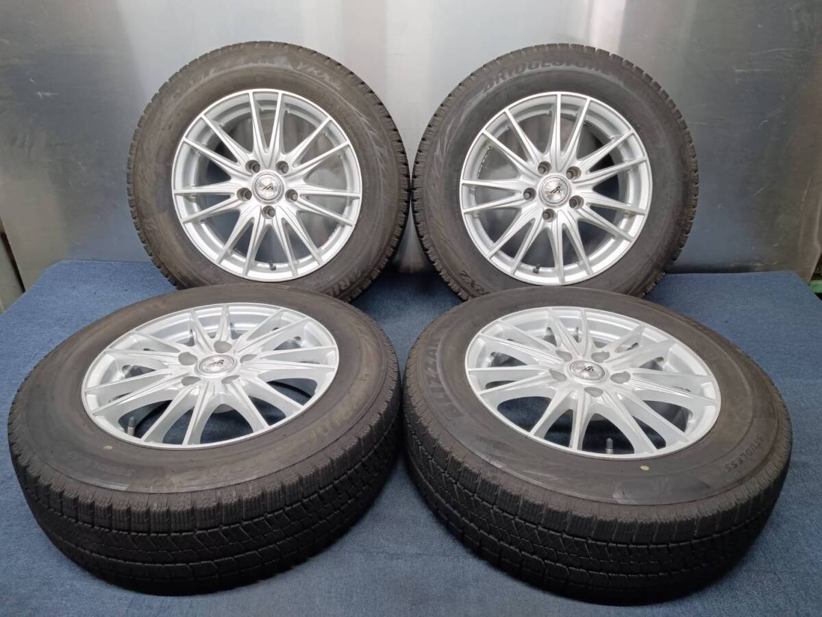 ★8-8.5分山★21年製★ ブリヂストンVRX2 205/65R16 社外ホイール 16×6.5J +38 5H-114.3 スタッドレス ヤリスクロス・CX-30等 C699拍卖