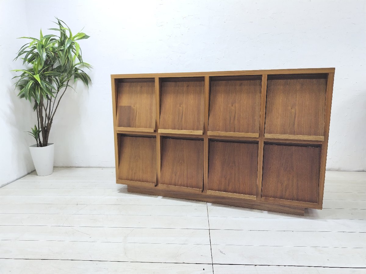 MASTERWAL マスターウォールKOROVA コローバ レコードラック 26万 ウォールナット サイドボード ブックシェルフ 飾り棚 B拍卖