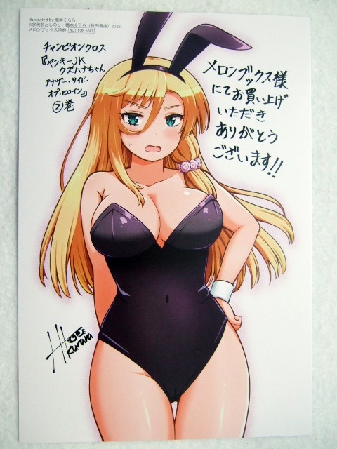 メロンブックス 限定 ヤンキーJKクズハナちゃん アナザー・サイド・オブ・ヒロイン 2巻 描き下ろし イラストカード 250912 特典 Melonbooks拍卖