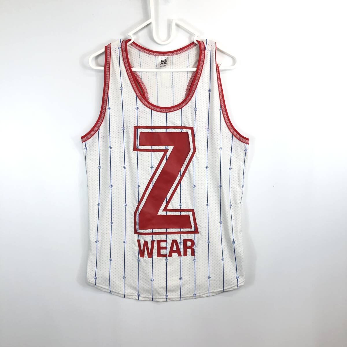 ZUMBA WEAR ズンバウェア メッシュタンクトップ ホワイト レッド Mサイズ拍卖