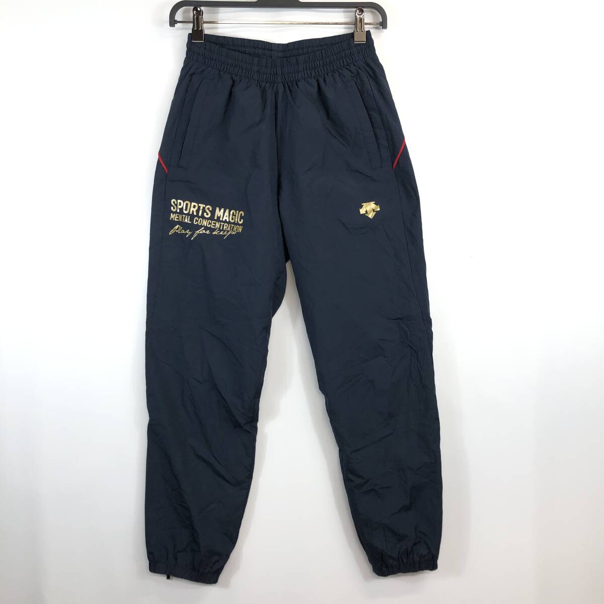 デサント DESCENTE 裏起毛 ナイロンパンツ SPORTS MAGIC ダークネイビー Sサイズ メンズ DVB-3652P拍卖
