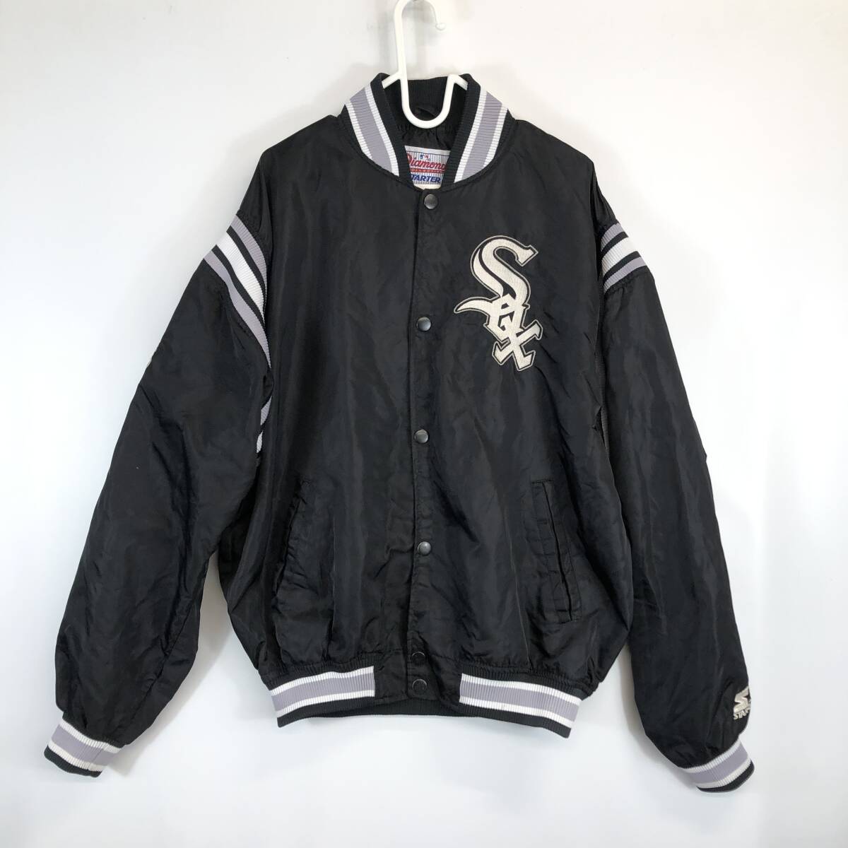 90s MLB STARTER シカゴホワイトソックス ナイロンスタジャン ブラック Lサイズ 拍卖