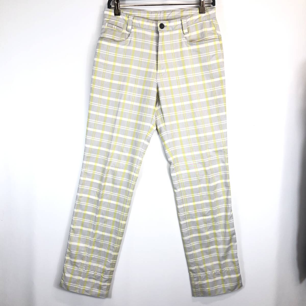 ルコックスポルティフゴルフコレクション ゴルフパンツ チェック柄 76サイズ QG8397 メンズ拍卖