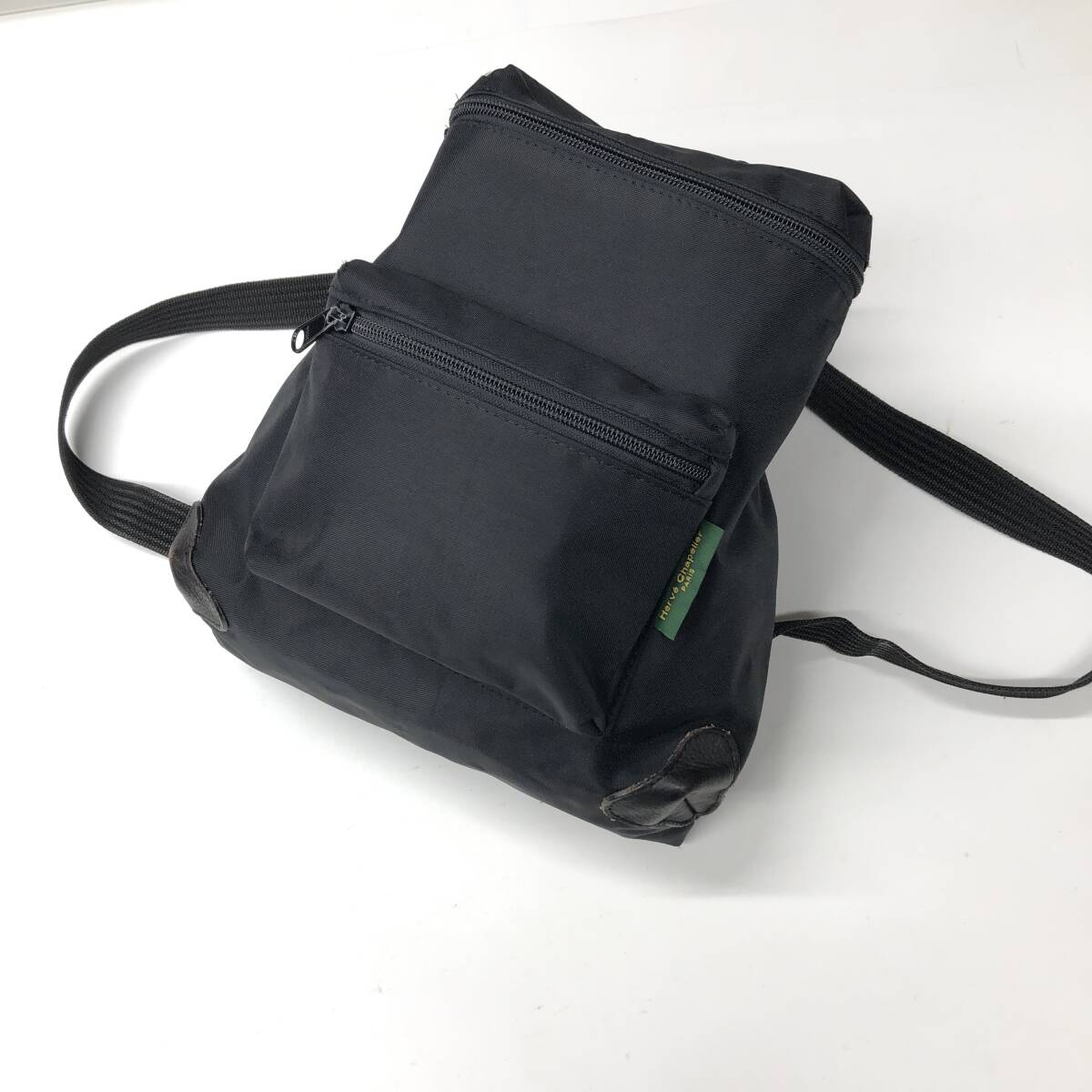 フランス製 Herv Chapelier エルベシャプリエ ミニリュック ブラック 一部レザー拍卖
