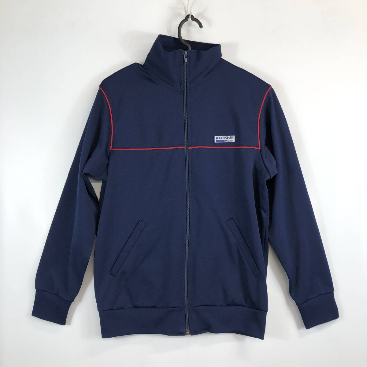 80s MIZUNO ミズノ SPORTSMAN トラックジャケット ジャージ ネイビー Lサイズ拍卖