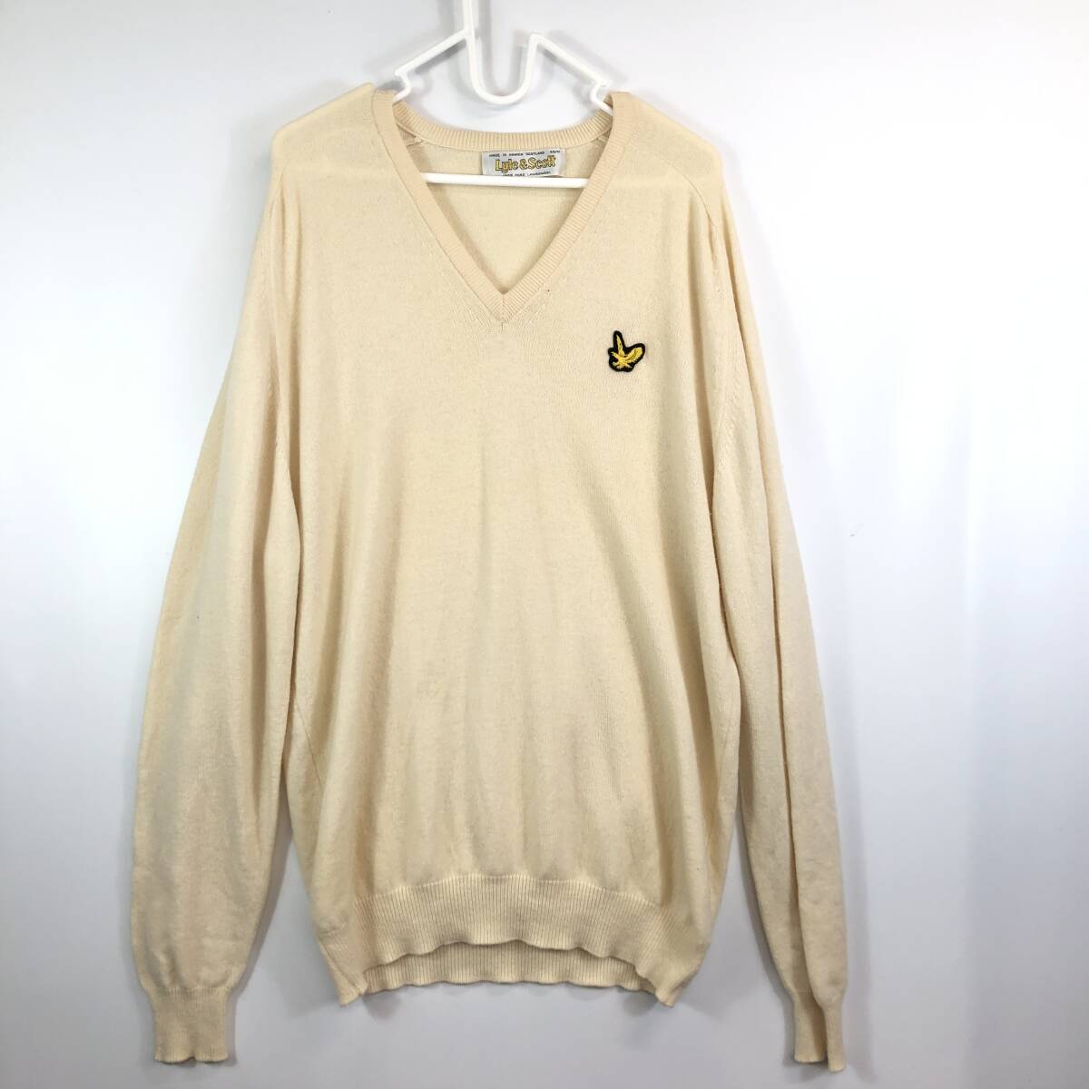 スコットランド製 Lyle&Scott(ライル&スコット) ラムウールセーター Vネック 46/117サイズ拍卖
