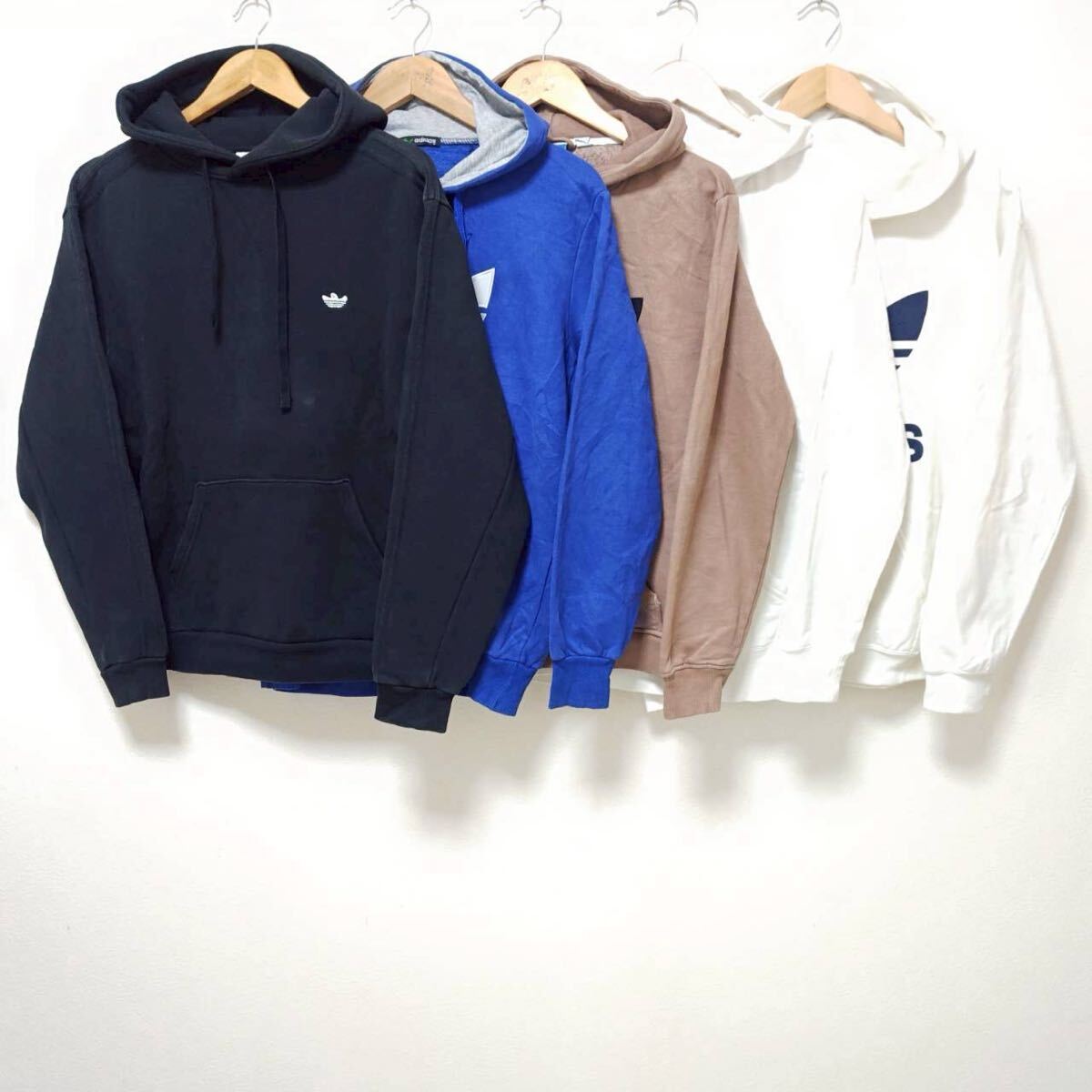 お得!!【まとめ売り】パーカー 5着 セット スウェット adidas アディダス プルオーバー トレフォイルロゴ レトロ スポーツ S /SWP-18ji拍卖