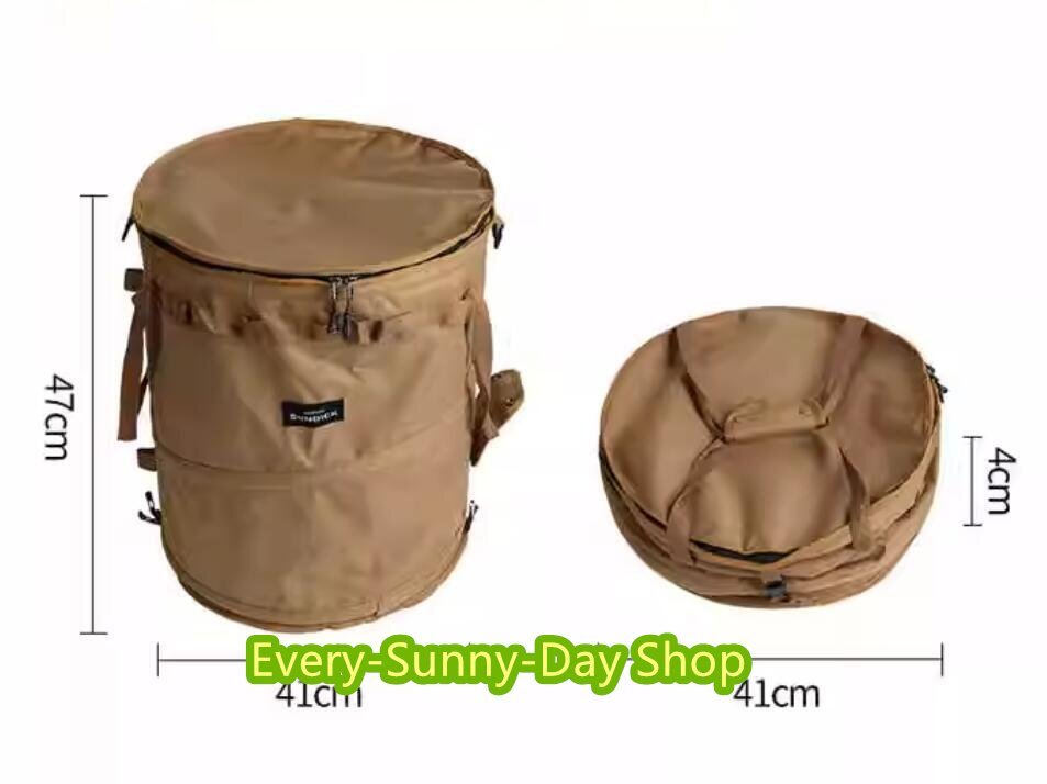 人気新品キャンプ用ゴミ箱 62L 大容量 折りたたみ アウトドアバケツ 薪入れ 落ち葉袋 多用途 収納バッグ 携帯 アウトドア グリーン拍卖