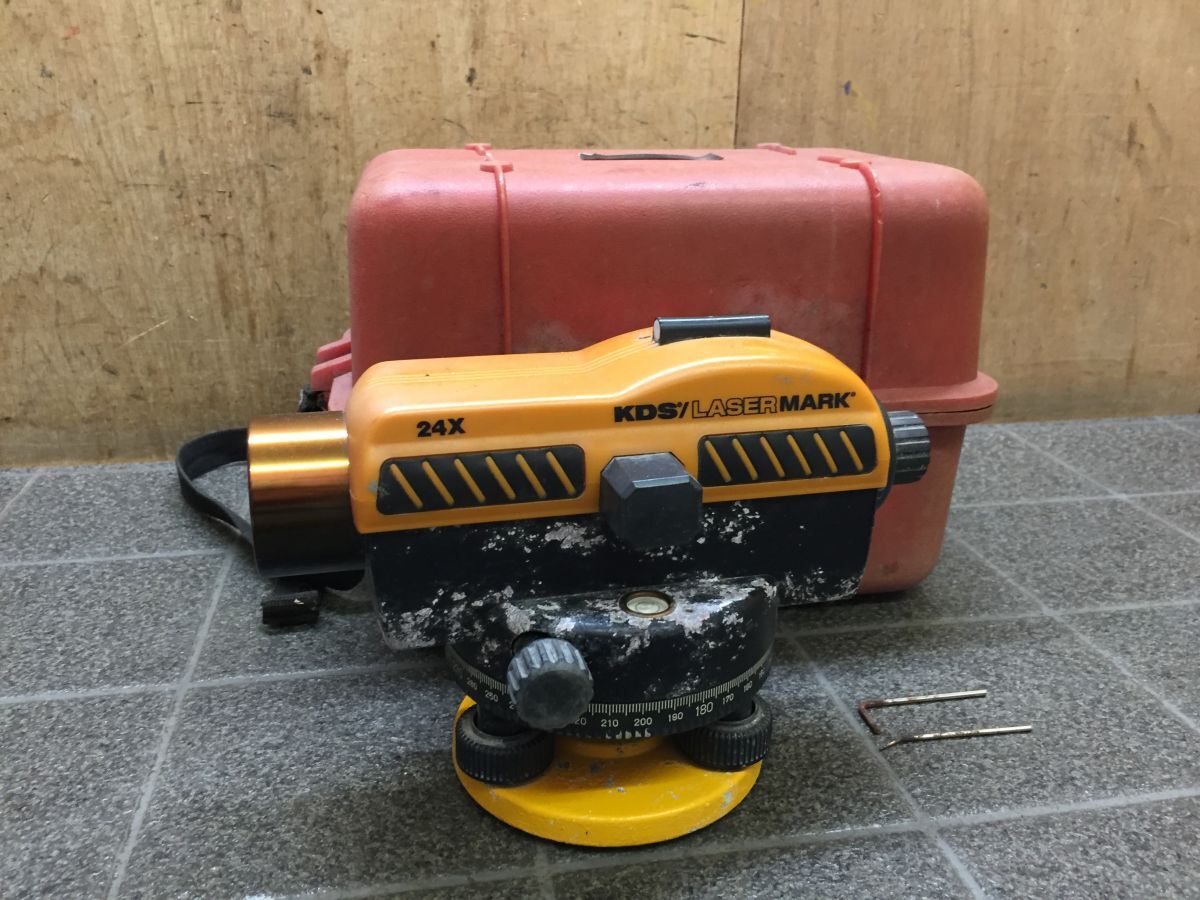 HH339 KDS 自動レベル LASERMARK 24X オートレベル 測量機器/80拍卖