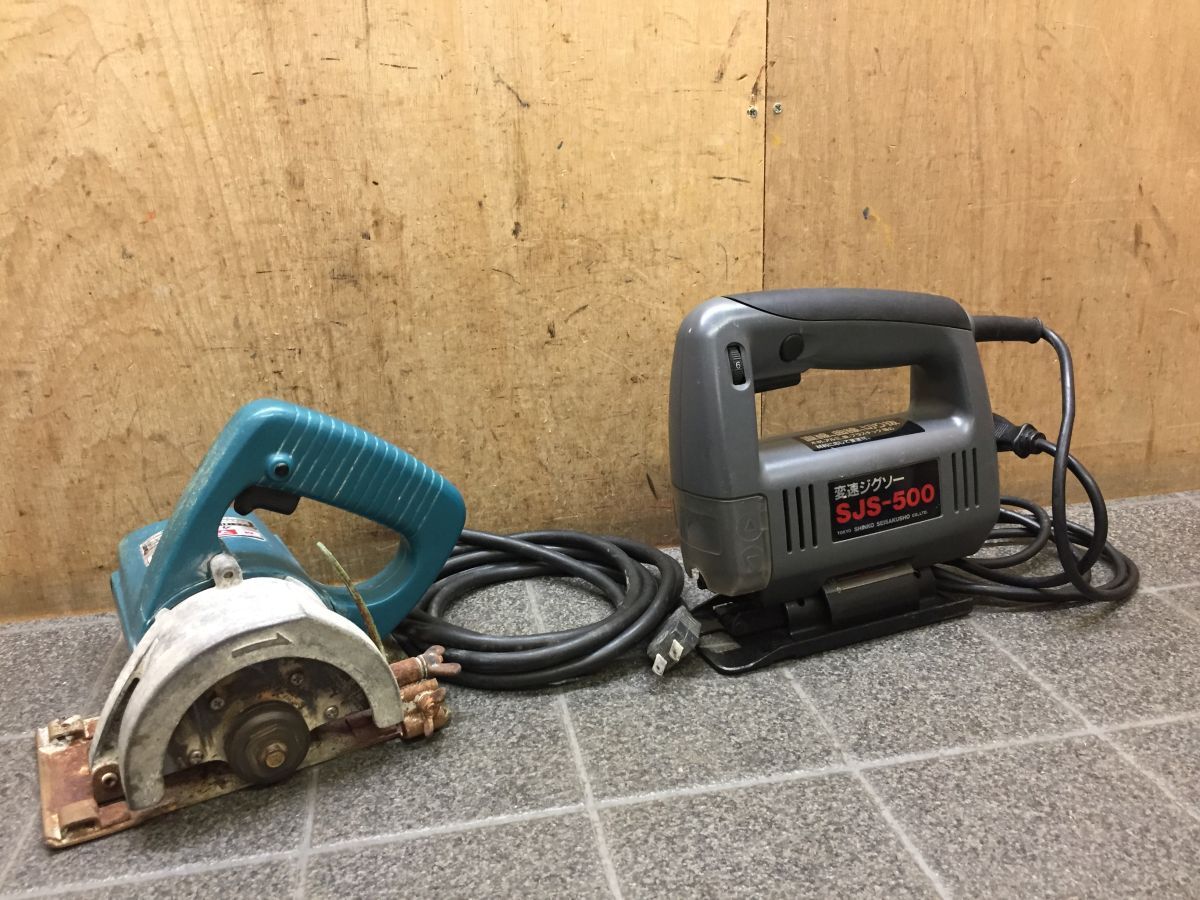 HH317 マキタ/SINKO 電動工具2点まとめてお得セット 4型カッタ 変速ジグソー 4100NB/SJS-500 電動工具 動確OK /100拍卖