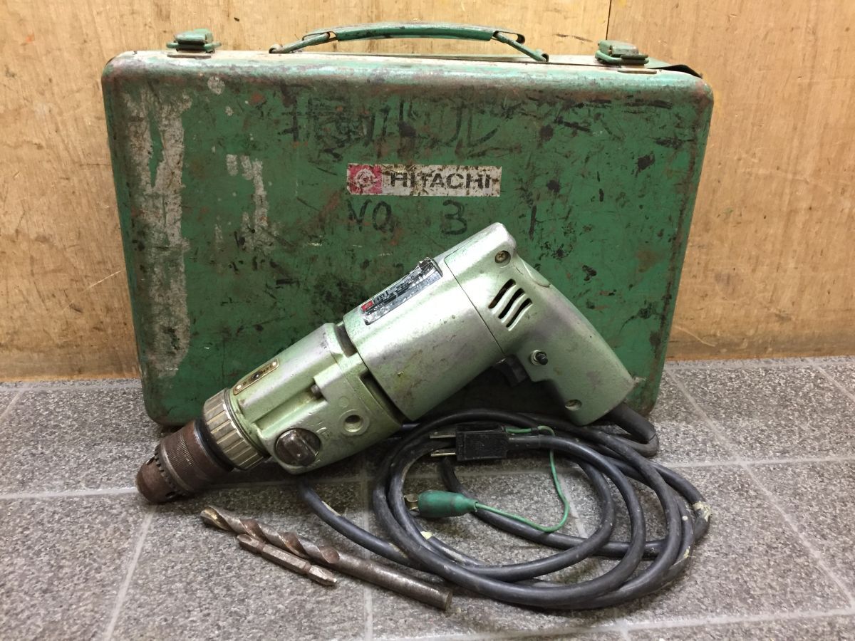 II143 日立工機 10㎜振動ドリル V-10B コンクリート 木材 電動工具 ドリル/ケース付き 動確OK /80拍卖