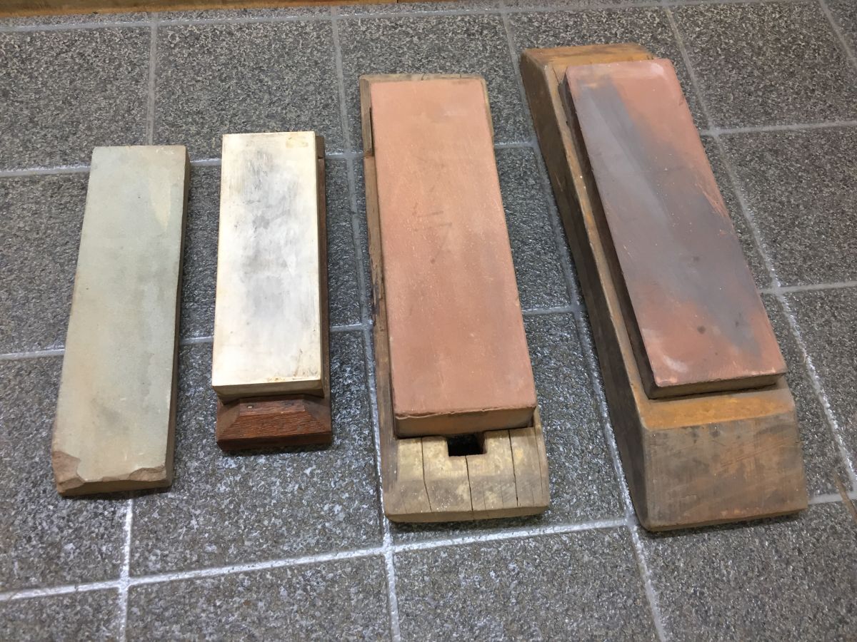 II2032 砥石 4点まとめてお得セット 刃物研ぎ 研磨 仕上げ 人工 人造/80拍卖