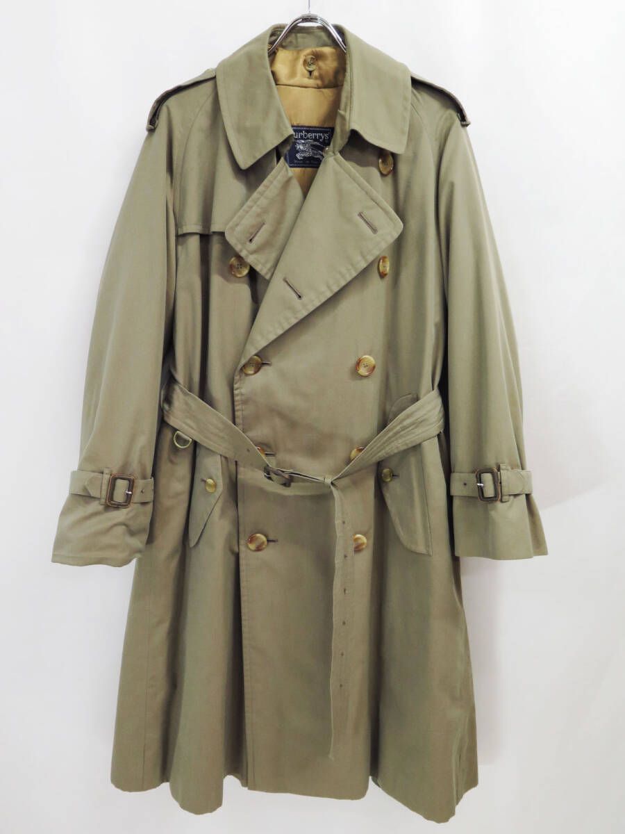 80s BURBERRY 1 PIECE SLEEVE TRENCH 21 COAT 44 ENGLAND VINTAGE バーバリー 1枚袖 トレンチ21 コート 一枚袖 ビンテージ 玉虫 英国製拍卖