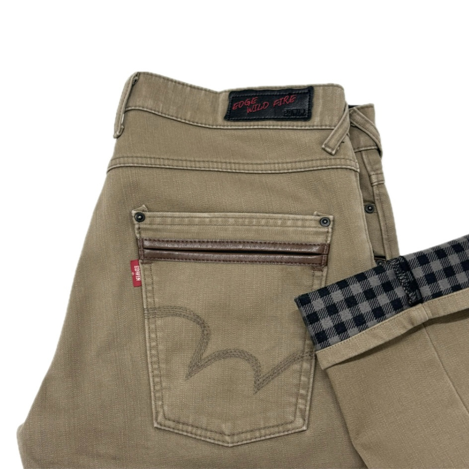 日本製 EDWIN WILD FIRE エドウィン ワイルドファイア EGF503 防寒防風 裏地 暖パン バイク バイカー パンツ W34/CR407拍卖