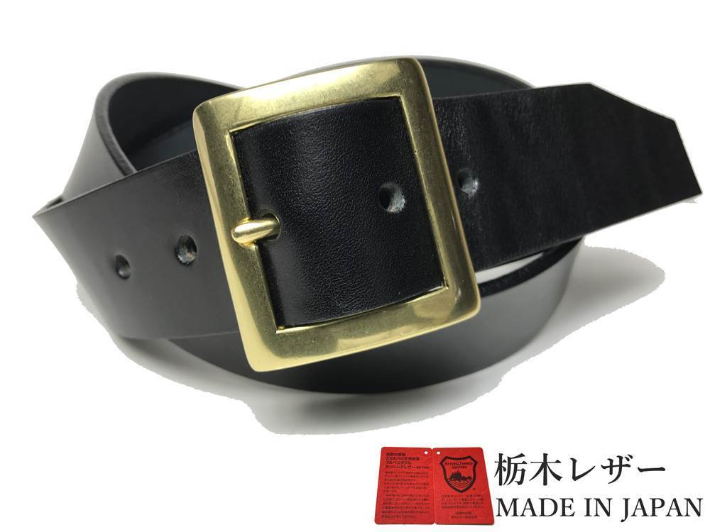 新品 栃木レザーベルト 固定サイズ 36インチ 本革 牛革 メンズ レディース 黒 国産 日本製 ム地 レザー カジュアル 40mm W008BKG 90拍卖