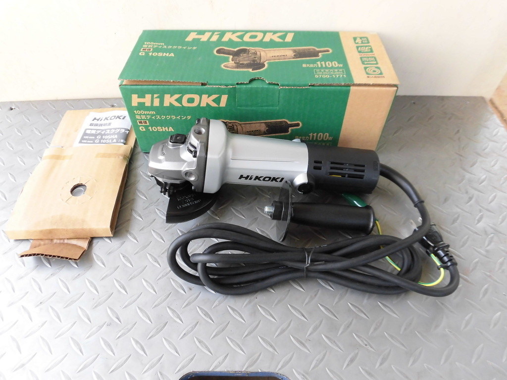 ★737 新品未使用品 HiKOKI G10SHA 100mm 電気ディスクグラインダ 100V 売切★拍卖