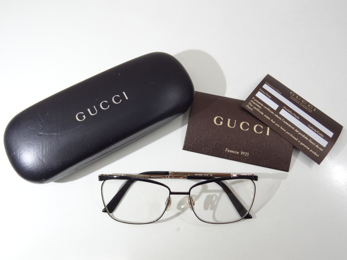 GUCCI グッチ 眼鏡 レンズ度なし GG 2885 RVW 140 メガネ拍卖