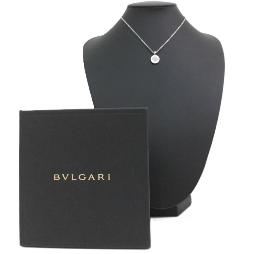 美品 BVLGARI ブルガリブルガリ パヴェダイヤ K18WG ネックレス 750刻印 10.2g ホワイトゴールド ペンダント拍卖