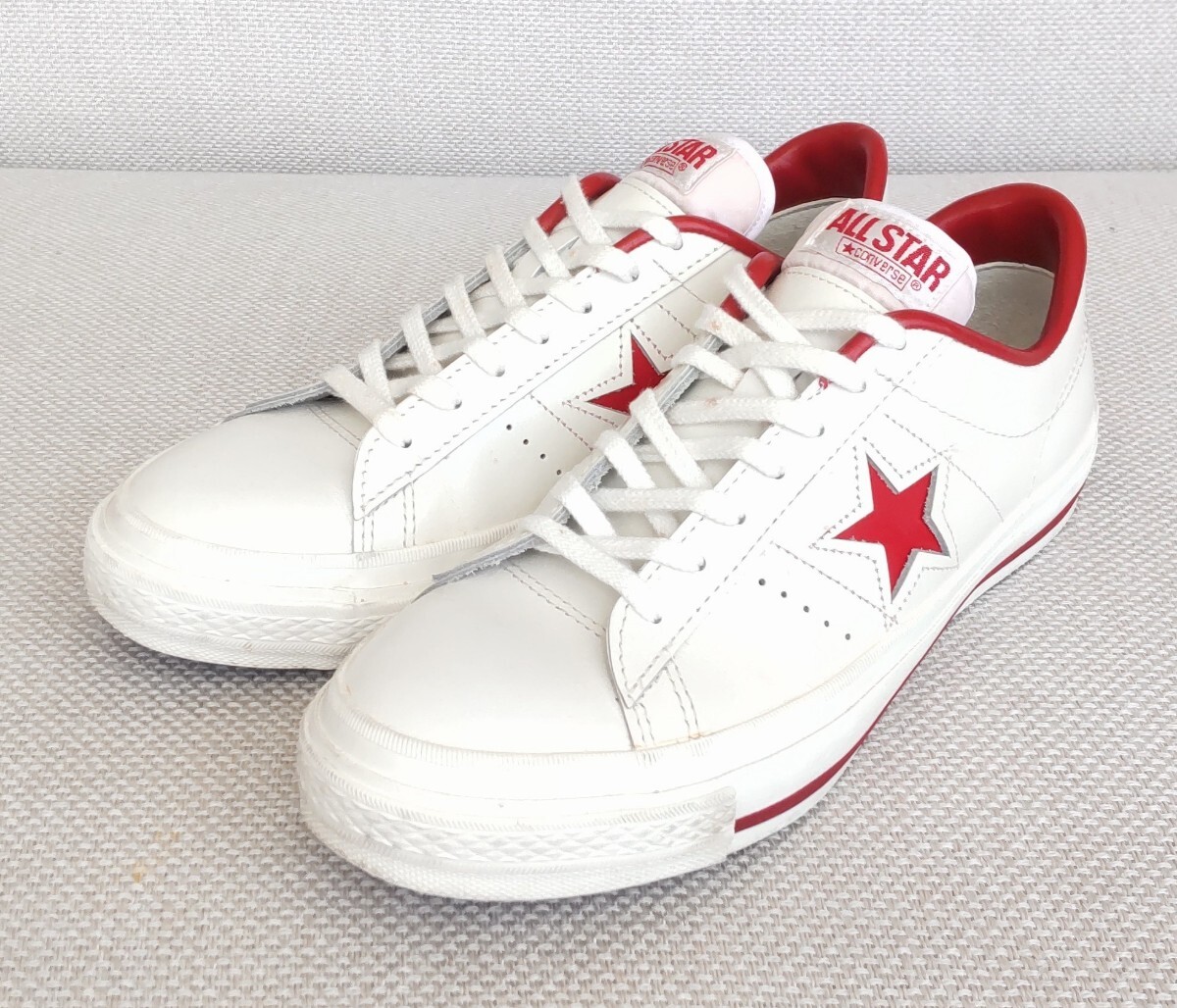 ★美品★ CONVERSE ONE STAR J コンバース ワンスター J 25.5cm 日本製 ローカット レザー 拍卖
