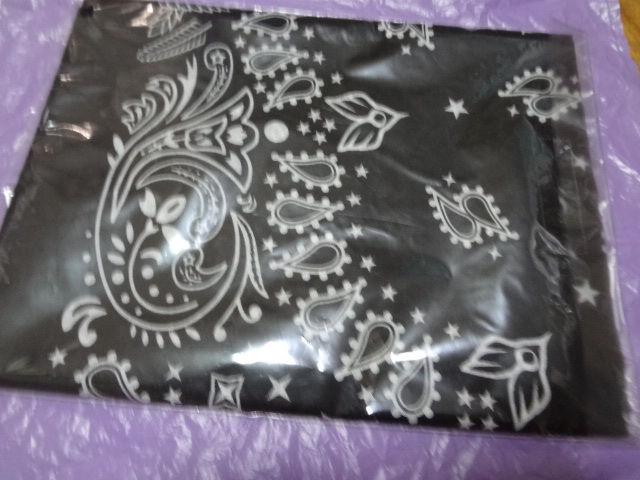 ハンカチ bump of chicken バンプ バンダナ ロゴ レア ブラック 黒拍卖