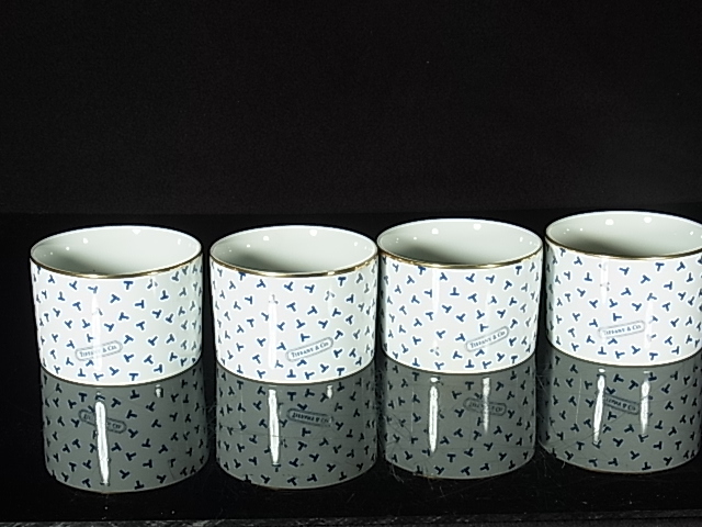 ティファニーダンシングTココット4客 未使用保管品美品良好品ヒビカケ無拍卖