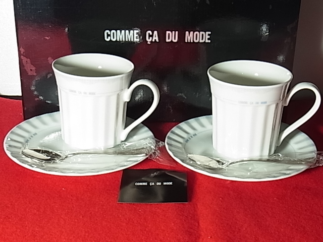新品未使用コムサデモード カップ&ソーサーセット ペア 未使用保管品拍卖