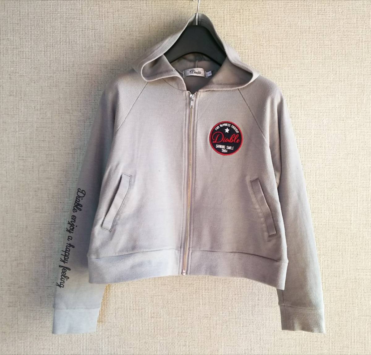 ★Diableディアブル 良品 ジップアップパーカ ショート丈 3(160)★拍卖