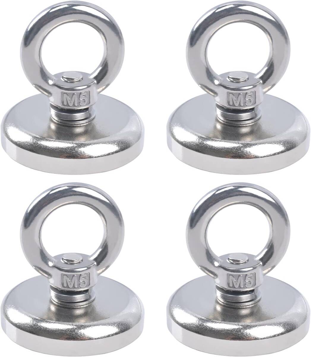 【4個セット】超強力マグネットフック 直径25MM 強力磁石 ネオジム磁石 回転マグネットフック拍卖
