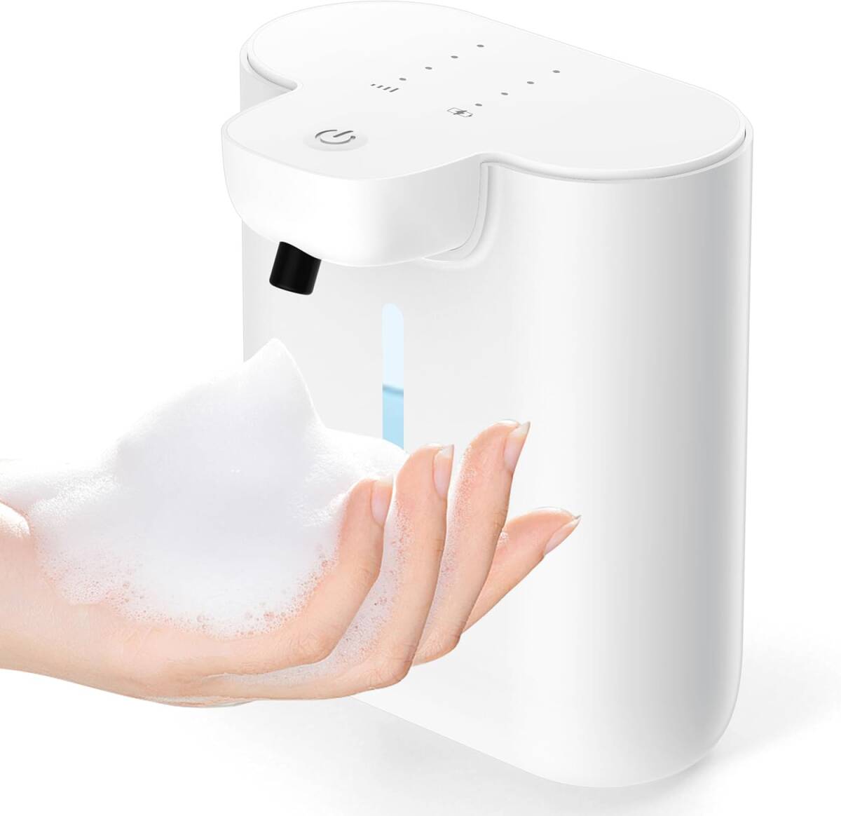 ソープディスペンサー 自動 泡 吐出量4段階 ハンドソープ 充電式 オートディスペンサー 500ml 取扱説明書付き (ホワイト)拍卖