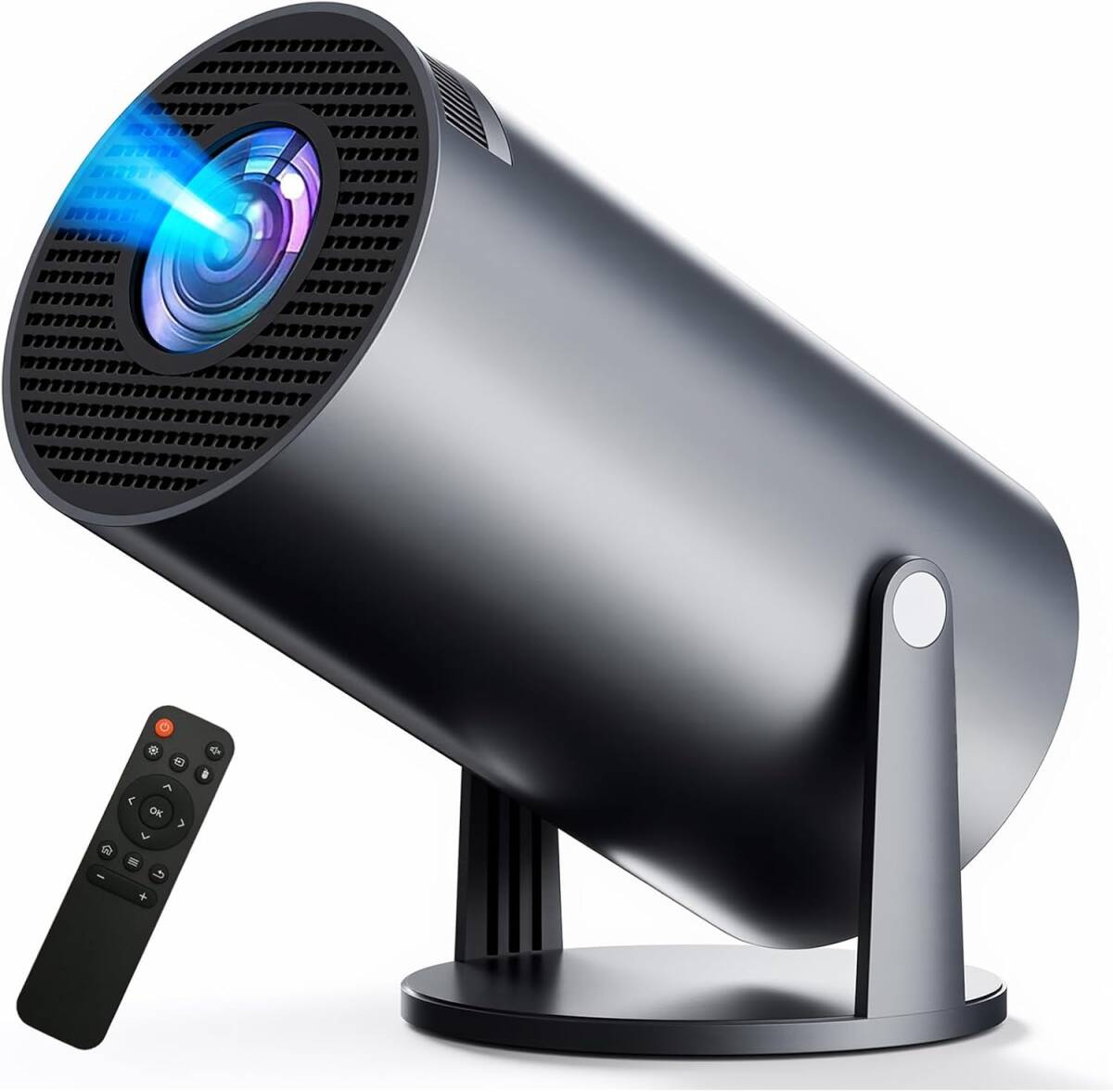 プロジェクター 家庭用 小型 【HiFi外部スピーカー・4K対応】Android TV12.0 搭載 Bluetooth5.4 (ダークグレー)拍卖