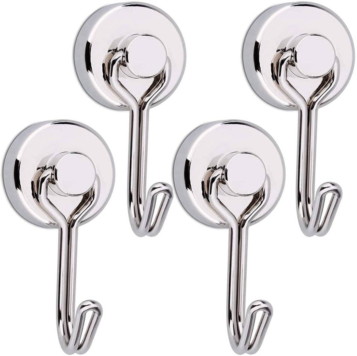 【4個セット 直径20mm】マグネットフック 磁石付き ステンレス製 シルバー防錆 KNG20拍卖