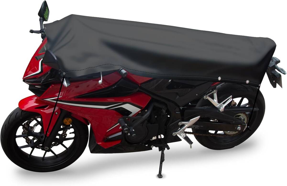 【汎用サイズ 全ての車種対応】バイクハーフカバー 防水 撥水 軽量 風飛び防止 丈夫 厚手 遮熱 UVカット 羽なし拍卖