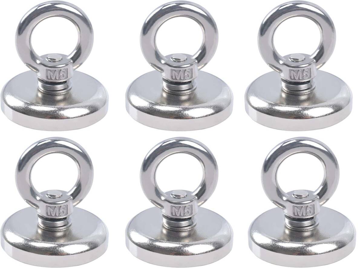 【6個セット】超強力マグネットフック 直径36MM 強力磁石 ネオジム磁石 回転マグネットフック拍卖