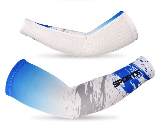 アームカバー 腕カバー UVカット冷感速乾通気(サイズ:XL グラデーション青色)拍卖