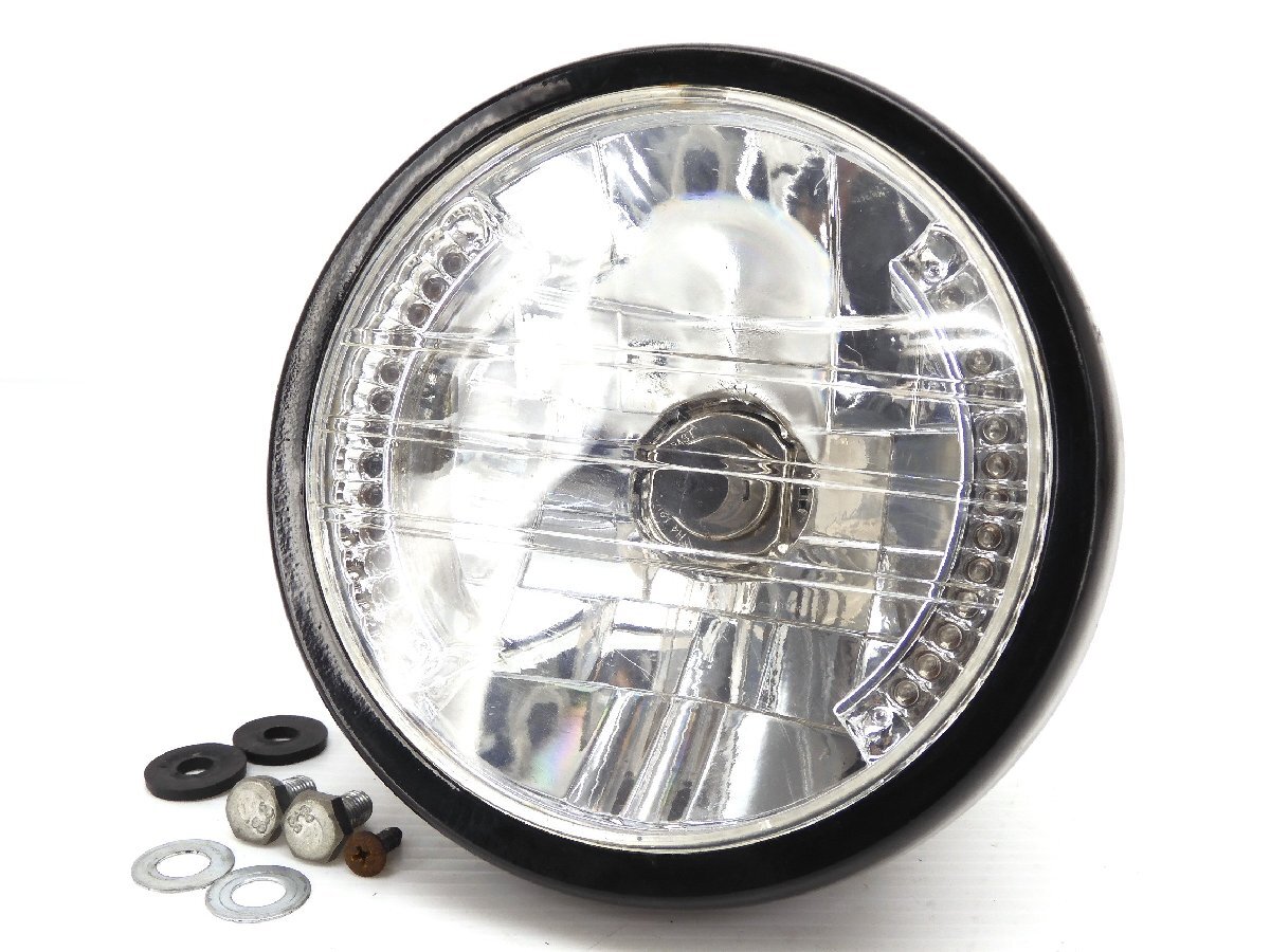 80@1050【評価A】 BMW K100RS 実動 社外 汎用 ヘッドライト レンズ 純正 ? ケース カバー 点灯動画有拍卖