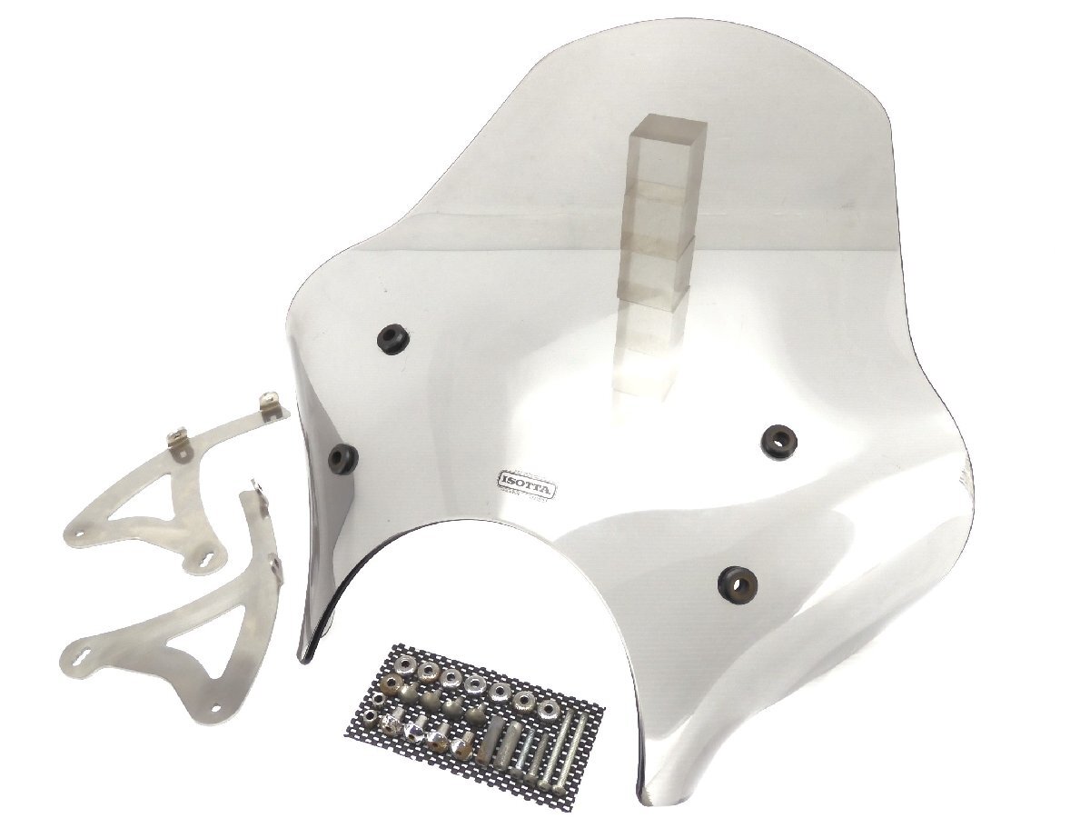 160@1049【評価A】 モトグッチ ブレヴァ 1100 社外 ISOTTA イソッタ 製 ウインド スクリーン シールド ステー 付 MOTO GUZZI Breva ブレバ拍卖