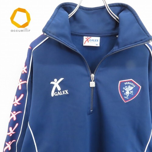イタリア製 GALEX PERUGIA ペルージャ トラックジャケット ジャージ ネイビー系 a831314拍卖