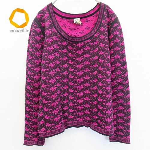 ウンガロ Ungaro ヴィンテージ トップス ニット セーター 総柄 花柄 w801638i拍卖