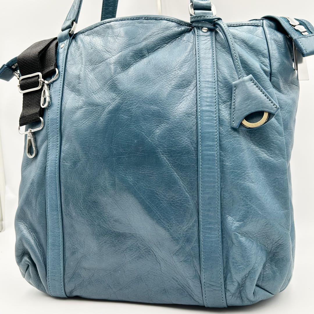 希少色 アニアリ aniary アンティークレザー 2way トートバッグ ショルダー ビジネス 斜め掛け 大容量 チャーム 革 ターコイズ系 メンズ拍卖