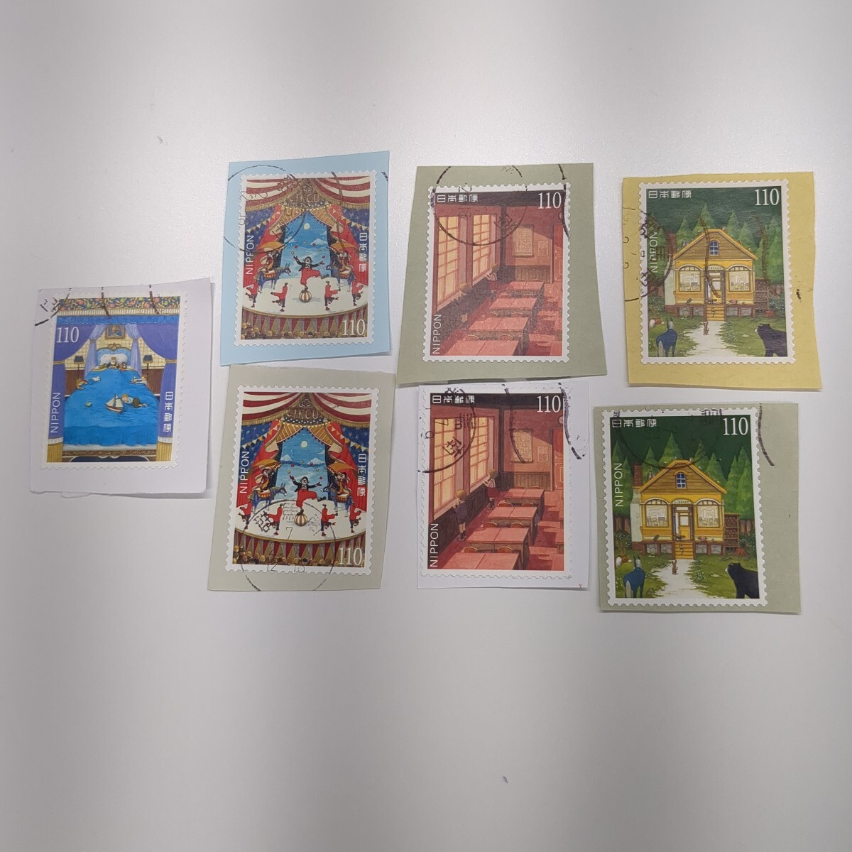 使用済み切手 絵本の世界シリーズ第8集 2024年11月27日発行4種類7枚拍卖