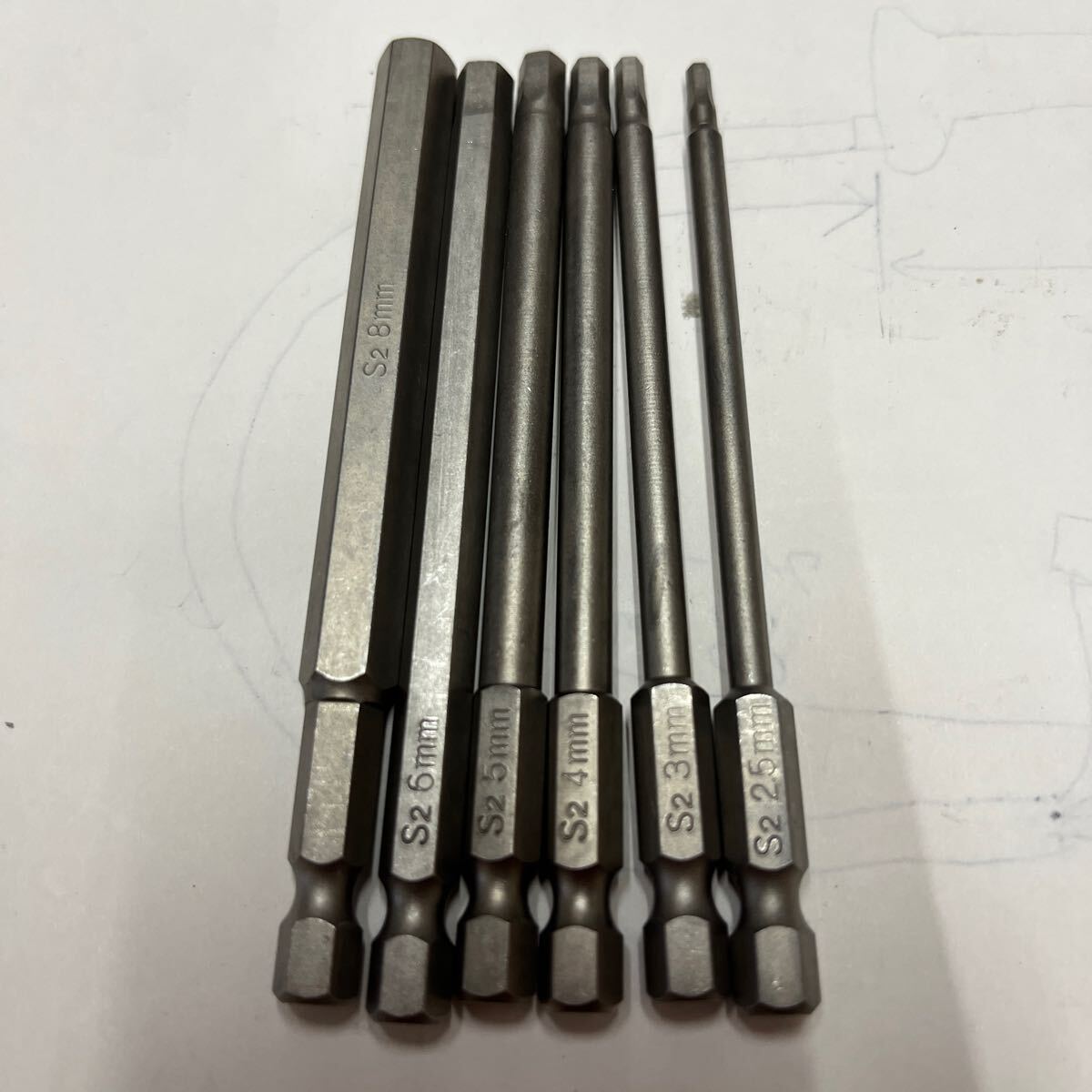 6角ビット 6本セット 100mm拍卖