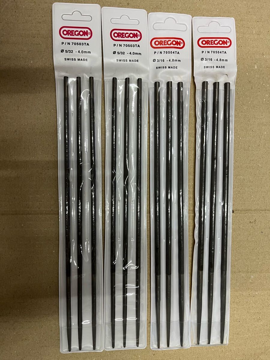 4mm-6本、4.8mm-6本 OREGON オレゴン 丸ヤスリ拍卖
