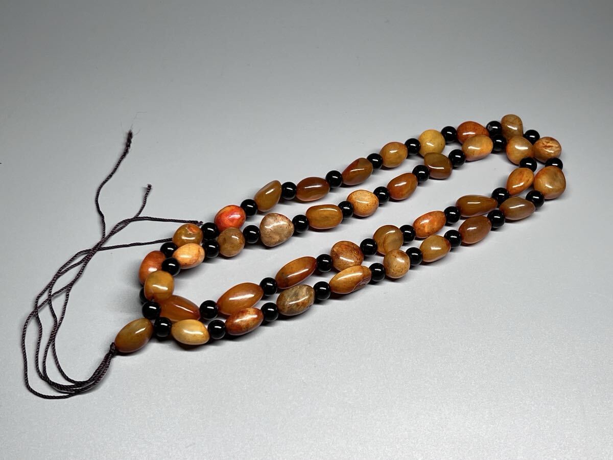 本物和田玉 新疆産 原石 アクセサリー 念珠 数珠 天然玉石拍卖