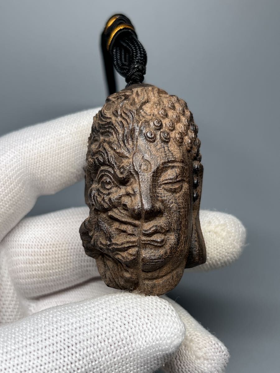 送料無料 仏教美術 一念之間 木彫り 民芸品 掛け物 縁起物 金運財運開運風水拍卖