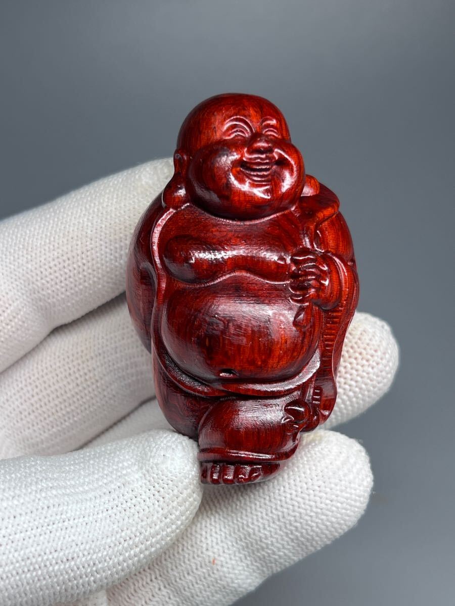 布袋様 弥勒仏 金運財運 縁起物 仏像 置物 大人気 根付 木製  細密細工拍卖